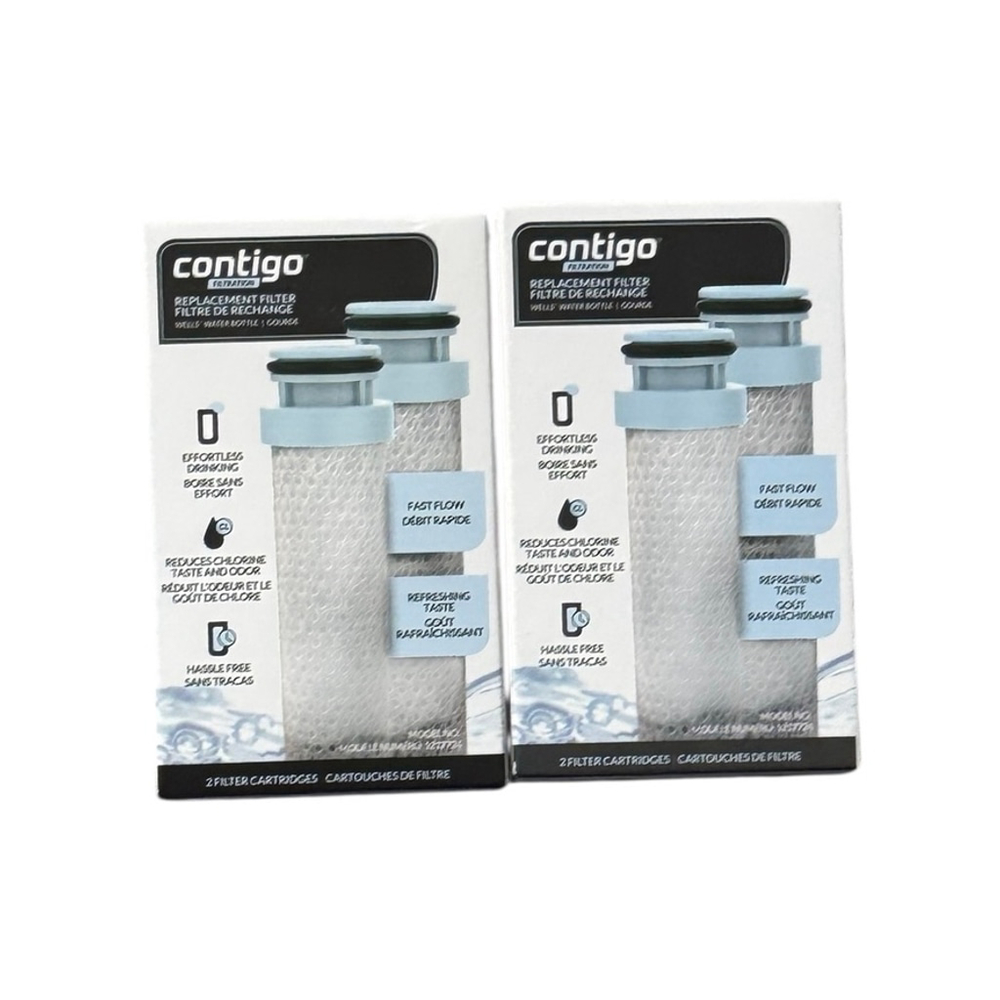 2 boxes of Contigo Water Bottle Replacement Filter Cartridges (2 each)